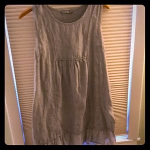 Italian linen grey sac dress.